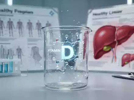 Moderne medizinische Laborumgebung mit einer Visualisierung von Vitamin-D-Molekülen zur Behandlung von Lebererkrankungen. - Foto: über boerse-global.de