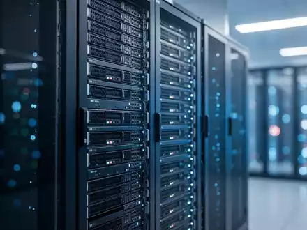 Moderne Serverinfrastruktur in einem Rechenzentrum als Symbol für technologische Optimierung und Blockchain-Effizienz. - Foto: über boerse-global.de