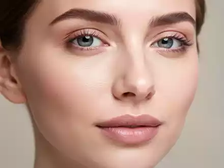Nahaufnahme eines Gesichts mit glatter Haut als Symbol für moderne dermatologische Hautpflege und Pigmentbehandlung. - Foto: über boerse-global.de