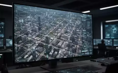 Digitale Satellitenansicht auf einem Monitor in einem Kontrollzentrum, die technische Störungen und KI-Fehler symbolisiert. - Foto: über boerse-global.de