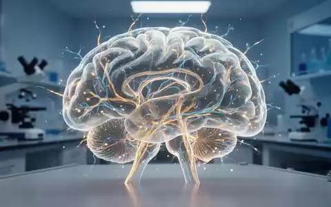 Eine 3D-Darstellung eines menschlichen Gehirns mit hervorgehobenen neuronalen Strukturen in einer medizinischen Umgebung. - Foto: über boerse-global.de