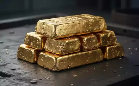 Stapel aus Goldbarren auf einem dunklen industriellen Untergrund. - Foto: über boerse-global.de