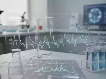 Abstrakte medizinische Darstellung zum Thema Stoffwechsel und biologische Alterung in einer modernen Laborumgebung. - Foto: über boerse-global.de