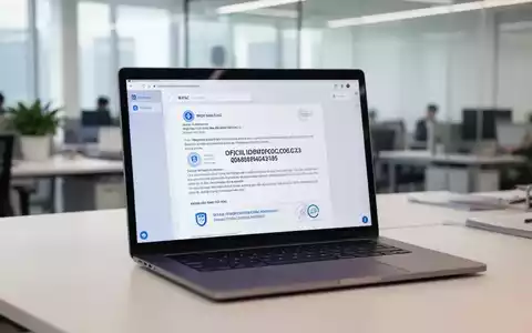 Ein Laptop zeigt eine Benutzeroberfläche für digitale Arbeitsverträge mit einem offiziellen Identifikationscode. - Foto: über boerse-global.de