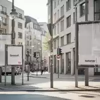Leere Wahlplakat-Rahmen an einem Berliner Straßenlaternenmast bei Tageslicht. - Foto: über boerse-global.de