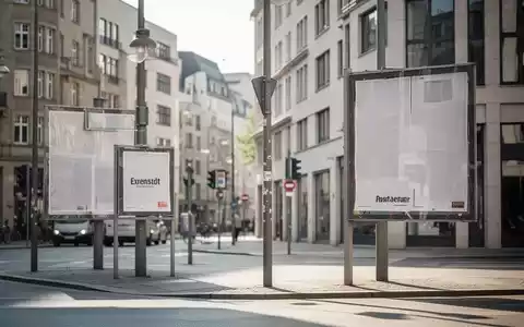 Leere Wahlplakat-Rahmen an einem Berliner Straßenlaternenmast bei Tageslicht. - Foto: über boerse-global.de