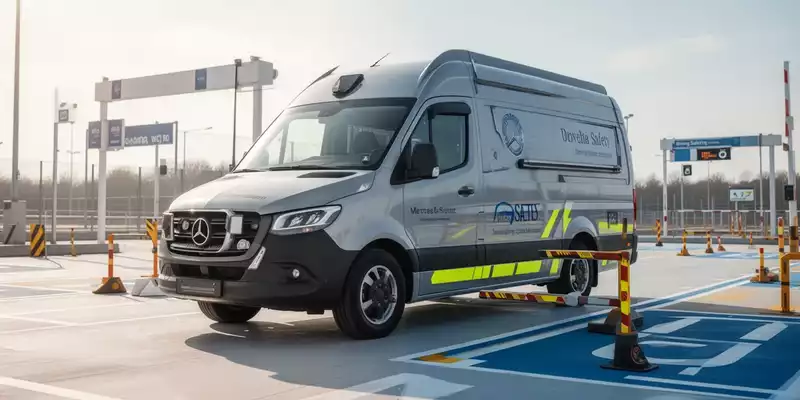 Modernes Firmenfahrzeug auf einem Trainingsgelände für Verkehrssicherheit bei hellem Tageslicht. - Foto: über boerse-global.de