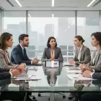 Professionelles Team in einem modernen Bürogebäude während eines konstruktiven Dialogs. - Foto: über boerse-global.de