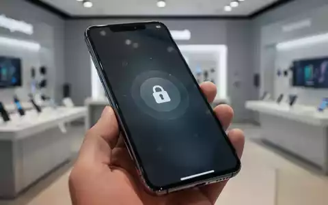 Ein modernes Smartphone in einer Hand vor dem unscharfen Hintergrund eines Mobilfunkgeschäfts. - Foto: über boerse-global.de