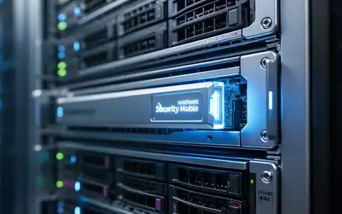 Ein moderner Server in einem Rechenzentrum zur Veranschaulichung der IT-Sicherheit und Hardware-Authentifizierung. - Foto: über boerse-global.de