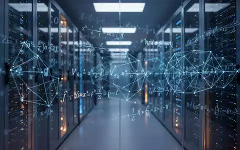 Abstrakte Darstellung von mathematischen Gleichungen und digitaler Logik in einem modernen Rechenzentrum. - Foto: über boerse-global.de