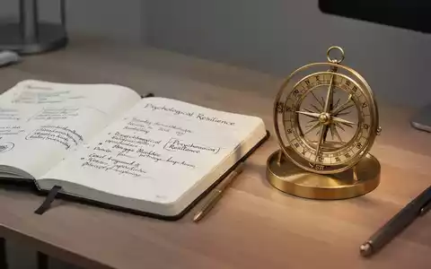 Ein offenes Notizbuch mit psychologischen Notizen und ein Messing-Zodiak-Kompass auf einem modernen Schreibtisch. - Foto: über boerse-global.de