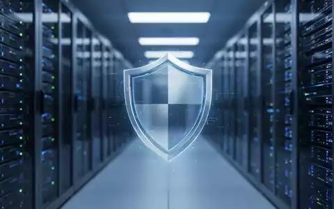 Abstraktes Bild eines modernen Serverraums mit digitalen Sicherheitselementen zur Symbolisierung eines Datenlecks. - Foto: über boerse-global.de