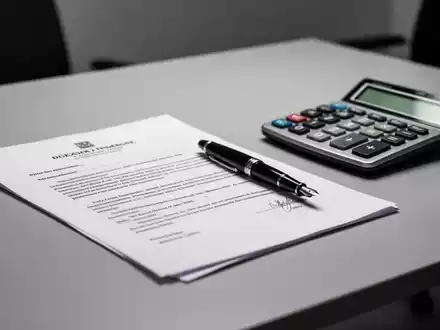Ein Schreibtisch mit juristischen Dokumenten, einem Füllfederhalter und einem Taschenrechner als Symbol für Arbeitsrechtsstreitigkeiten. - Foto: über boerse-global.de