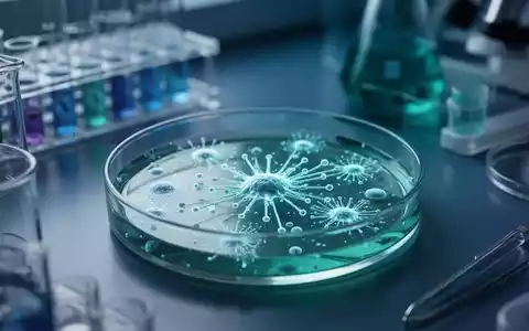 Wissenschaftliche Laboraufnahme einer Petrischale mit mikrobiellen Strukturen als Symbol für Mikrobiom-Forschung. - Foto: über boerse-global.de