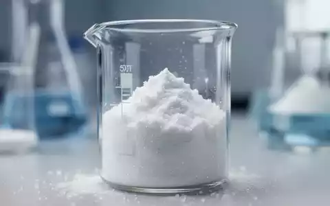Kristallines weißes Pulver in einem Laborglas als Symbol für biochemische Forschung und zelluläre Energiegewinnung. - Foto: über boerse-global.de