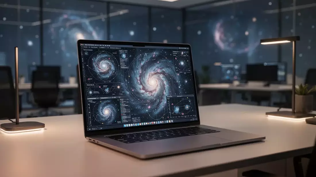 Mosquera präsentiert Astronomie-Vorlagen für Präsentationen