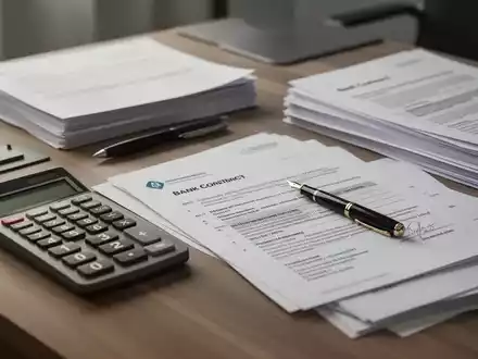 Schreibtisch mit Taschenrechner und Unterlagen zu Bausparverträgen als Symbol für das BGH-Urteil zu Riester-Gebühren. - Foto: über boerse-global.de