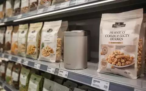 Ein modernes Supermarktregal mit verschiedenen verpackten Lebensmitteln in einer professionellen, gut beleuchteten Umgebung. - Foto: über boerse-global.de