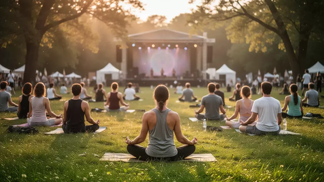 Achtsamkeitstrend: Yoga, Klangtherapie und Entschleunigung erobern Festivals, Museen und Tourismus