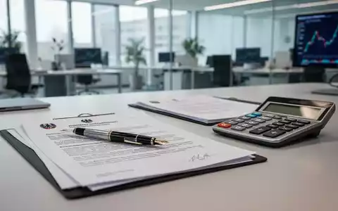 Schreibtisch mit offiziellen Dokumenten, Stift und Taschenrechner als Symbol für die Neuregelungen der Grundsicherung. - Foto: über boerse-global.de