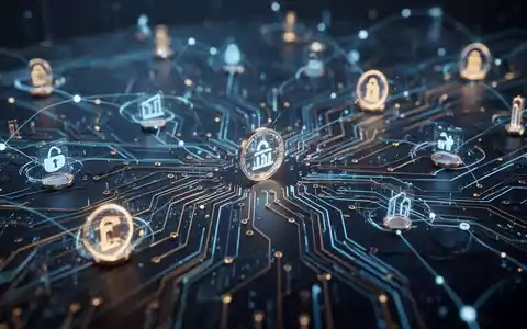 Abstrakte Darstellung moderner digitaler Finanztechnologie und vernetzter Transaktionsnetzwerke in professionellem Stil. - Foto: über boerse-global.de