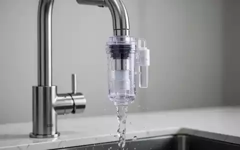 Nahaufnahme eines modernen Wasserhahns mit einem Trinkwasserfilter in einer sauberen Küchenumgebung. - Foto: über boerse-global.de