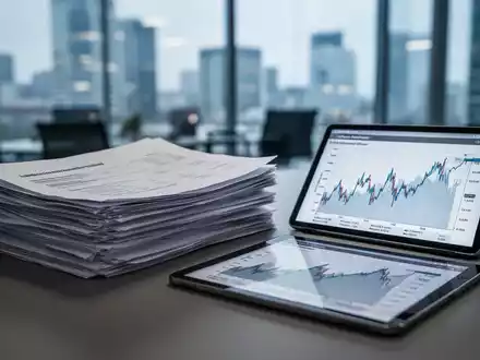 Symbolische Darstellung von Arbeitsmarktdaten und Finanzunterlagen in einem modernen Bürokontext. - Foto: über boerse-global.de