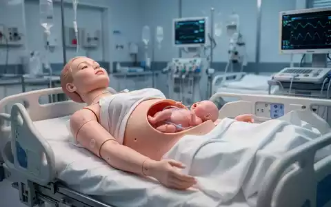 Hochrealistisches Silikon-Simulationsmodell für geburtshilfliches Training in einer klinischen Umgebung. - Foto: über boerse-global.de