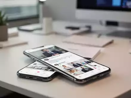 Ein Smartphone zeigt einen professionellen Social-Media-Feed, der den Fokus auf digitale Inhaltsqualität und Moderation hervorhebt. - Foto: über boerse-global.de