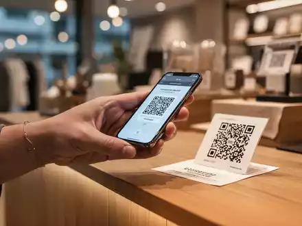 Ein Ladenbesitzer scannt einen QR-Code mit einem Smartphone, um eine digitale Zahlung in einem Geschäft abzuwickeln. - Foto: über boerse-global.de