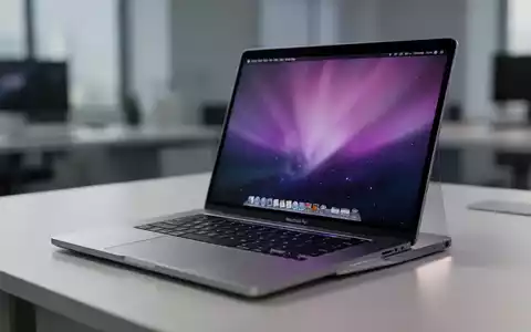 Nahaufnahme eines modernen MacBook Pro auf einem minimalistischen Schreibtisch mit professionellem, filmischem Licht. - Foto: über boerse-global.de