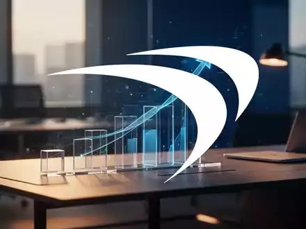 Abstraktes, professionelles Bild eines modernen Arbeitsplatzes bei Morgenlicht, das Wachstum und Innovation symbolisiert. - Foto: über boerse-global.de