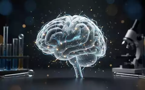 Stilisierte 3D-Darstellung eines menschlichen Gehirns mit hervorgehobenen neuronalen Pfaden als Symbol für neurologische Forschung. - Foto: über boerse-global.de