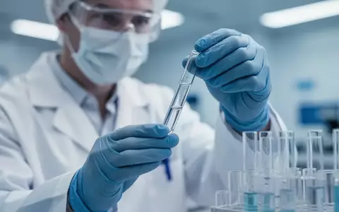 Wissenschaftler in einem modernen Labor bei der Analyse einer Blutprobe zur Untersuchung von Entzündungsmarkern. - Foto: über boerse-global.de