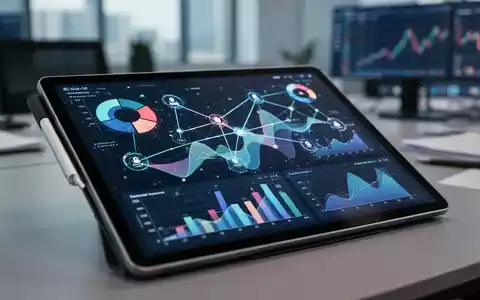 Digitales Tablet mit Datenvisualisierungen in einer modernen Büroumgebung als Symbol für die Datenmigration. - Foto: über boerse-global.de
