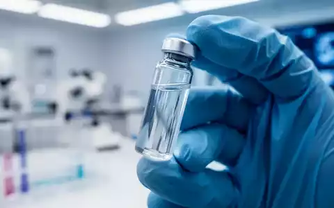 Medizinisches Forschungslabor mit einer Ampulle einer neuen Alzheimer-Immuntherapie in einer behandschuhten Hand. - Foto: über boerse-global.de
