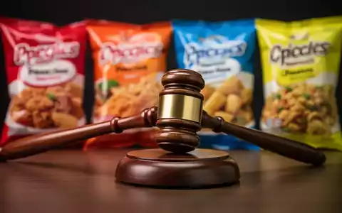 Ein Richterhammer neben verpackten Lebensmitteln, der die juristischen Auseinandersetzungen zwischen WHO und Konzernen symbolisiert. - Foto: über boerse-global.de