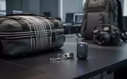 Moderne Sicherheits-Gadgets wie verstärkte Taschen und ein Alarm-Schlüsselanhänger auf einem dunklen Schreibtisch. - Foto: über boerse-global.de