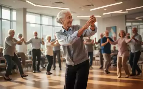 Eine ältere Person beim Tanzen in einem hellen Raum als Symbol für präventive Lifestyle-Maßnahmen gegen Demenz. - Foto: über boerse-global.de