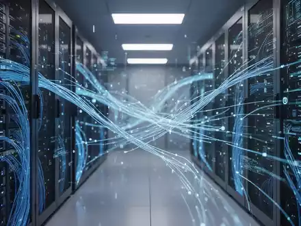 Abstrakte Darstellung einer modernen Cloud-Infrastruktur mit digitalen Datenströmen und Fokus auf Cybersicherheit. - Foto: über boerse-global.de