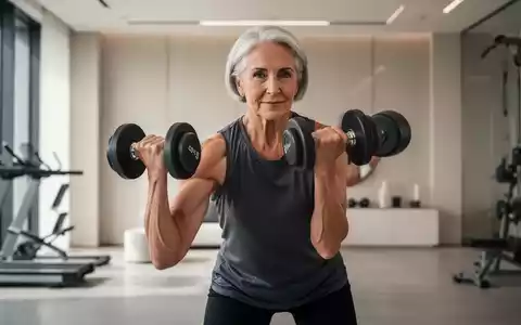Eine Person über 50 trainiert konzentriert mit Hanteln in einem modernen Fitnessraum. - Foto: über boerse-global.de