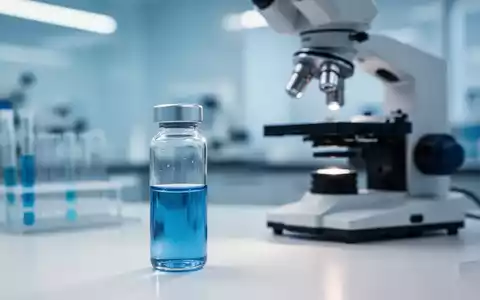 Ein medizinisches Labor mit Reagenzglas und Mikroskop als Symbol für die Forschung an Darmbakterien und Krebstherapie. - Foto: über boerse-global.de