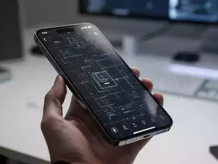 Nahaufnahme eines modernen Smartphones in der Hand, mit sauberer und anpassbarer digitaler Oberfläche. - Foto: über boerse-global.de