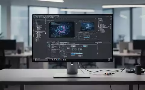 Ein moderner PC-Monitor auf einem Schreibtisch, der die Thematik von Software-Einstellungen und Hardware-Integration symbolisiert. - Foto: über boerse-global.de