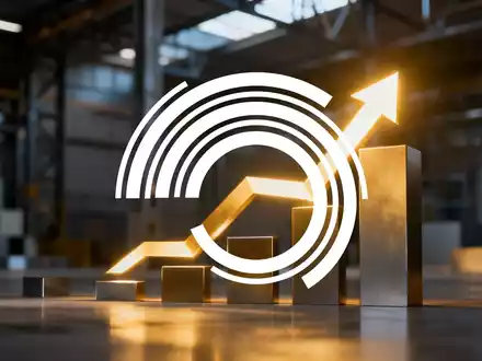 Abstrakte Darstellung von Wachstum und Erfolg im Energiesektor mit goldener Beleuchtung in einer modernen Industrieumgebung. - Foto: über boerse-global.de