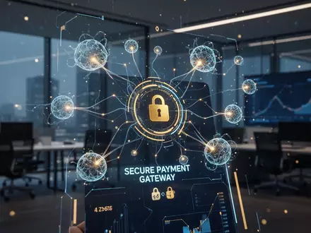 Abstrakte Visualisierung von KI-Neuronalen Netzen, die sich mit digitalen Zahlungssystemen in einem professionellen Finanzumfeld verbinden. - Foto: über boerse-global.de