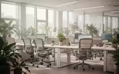 Modernes Büro mit ergonomischer Ausstattung und Pflanzen als Symbol für gesundes betriebliches Gesundheitsmanagement. - Foto: über boerse-global.de