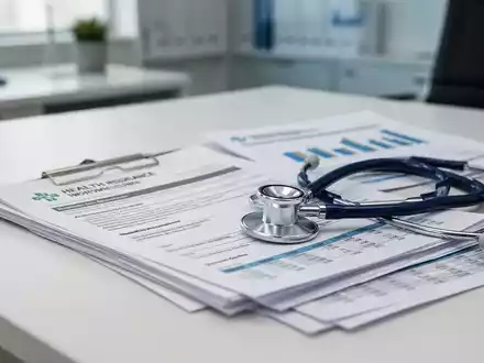 Stethoskop auf medizinischen Unterlagen und Finanzdiagrammen als Symbol für die Reform der gesetzlichen Krankenversicherung. - Foto: über boerse-global.de