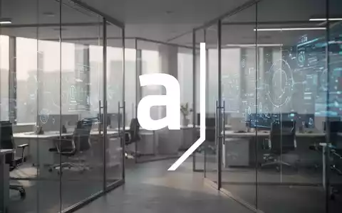 Modernes, minimalistisches Büro-Interieur mit abstrakter digitaler Atmosphäre und professioneller Beleuchtung. - Foto: über boerse-global.de